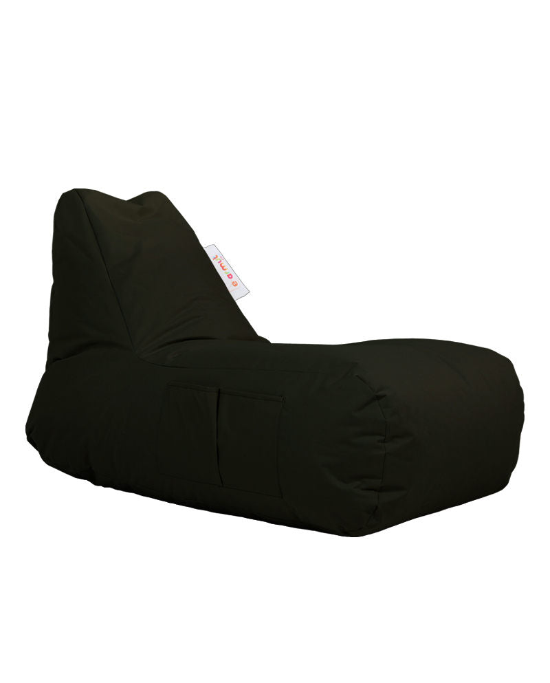 NORDVÄRK Trendy Comfort udendørs sækkestol sort polyester