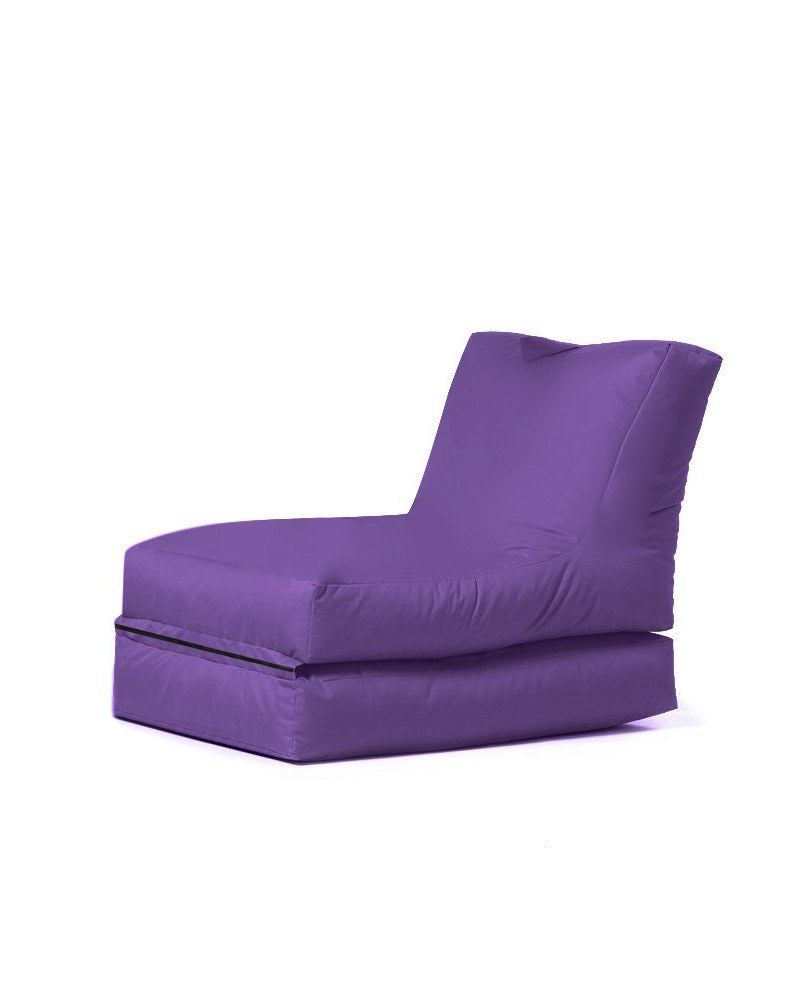 NORDVÄRK Siesta udendørs sækkestol/liggestol foldbar/forlængelse rektangulær lilla polyester