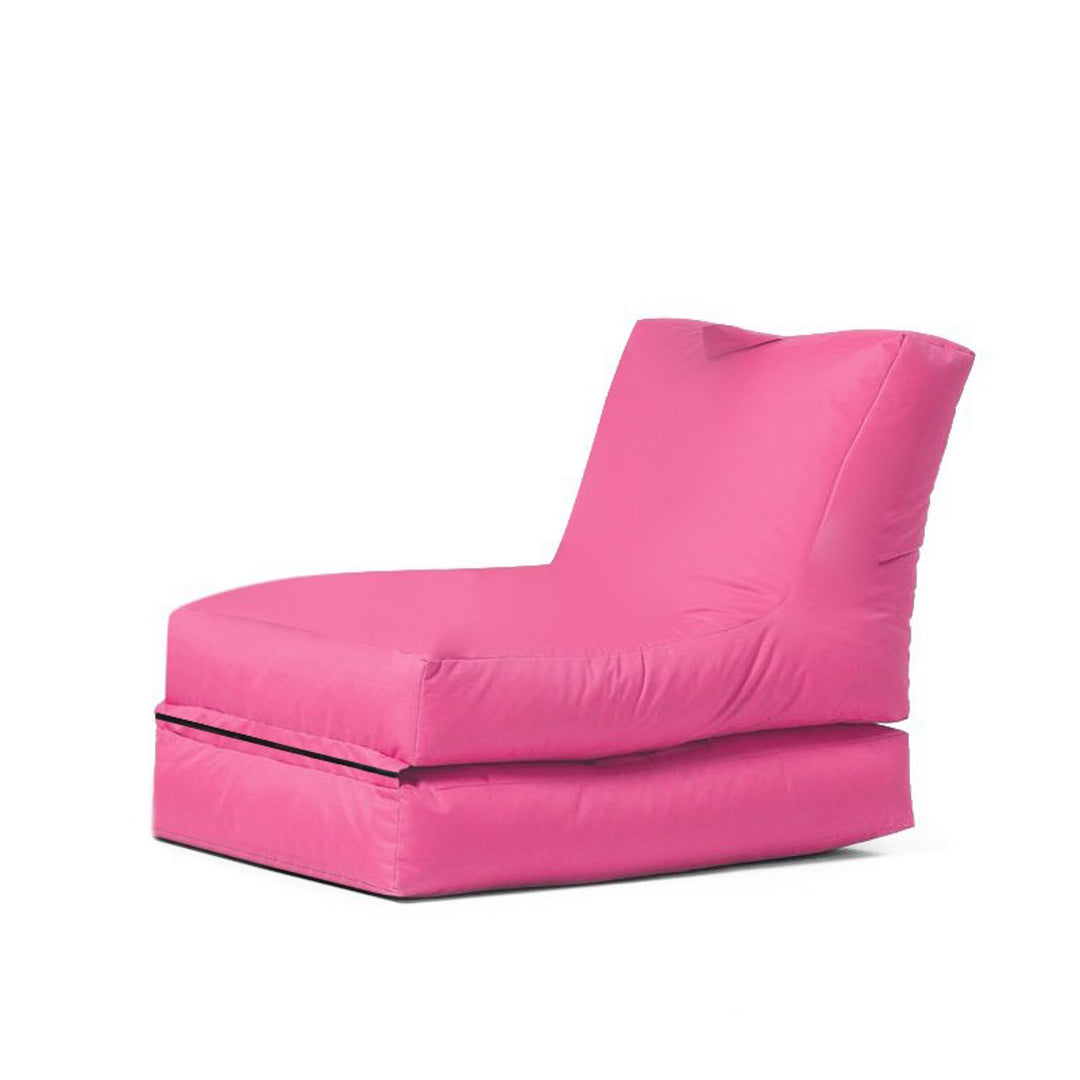 NORDVÄRK Siesta udendørs sækkestol/liggestol foldbar/forlængelse rektangulær pink polyester