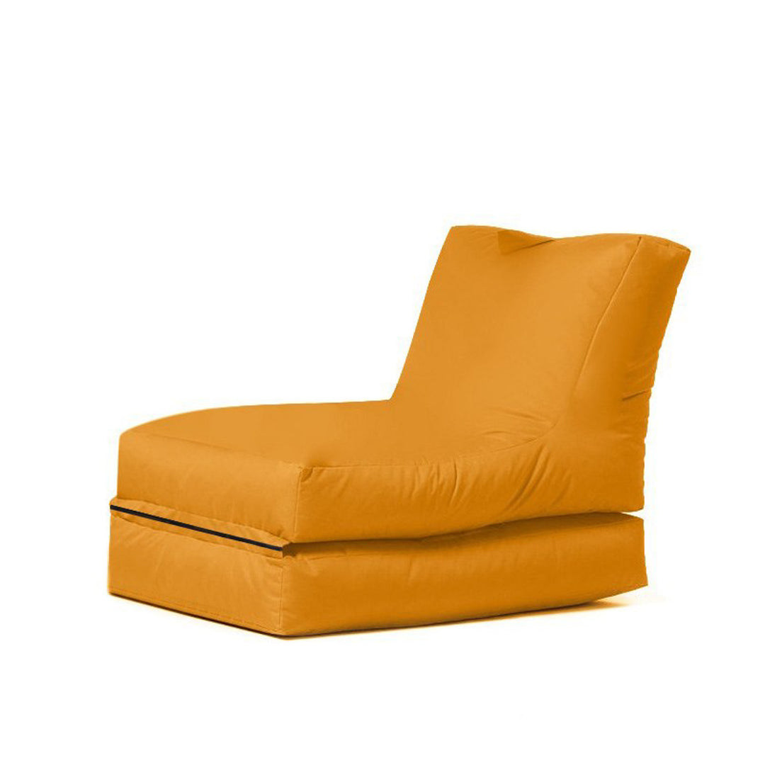 NORDVÄRK Siesta udendørs sækkestol/liggestol foldbar/forlængelse rektangulær orange polyester