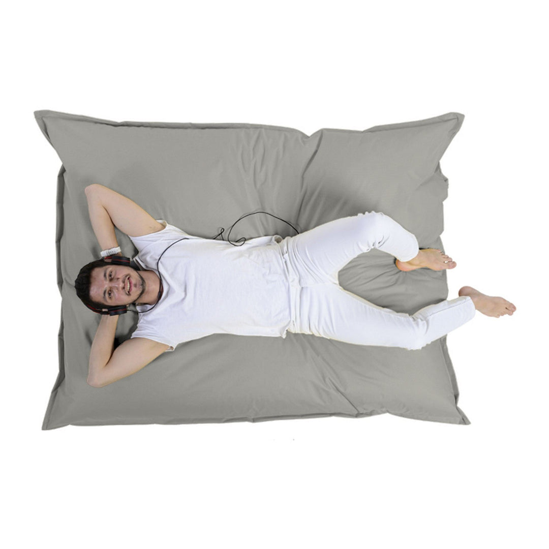 NORDVÄRK Kæmpe udendørs sækkestol rektangulær røgfarvet polyester 140x180