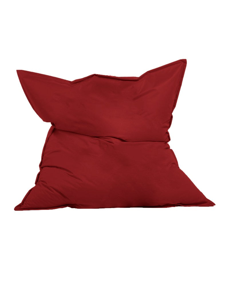 NORDVÄRK Kæmpe udendørs sækkestol rektangulær rød polyester 140x180