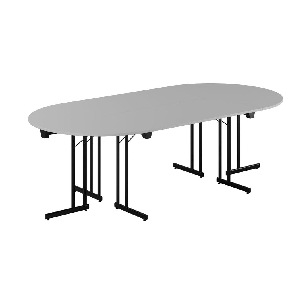 Produktbillede af Konferencebord 240x120cm Sammenklappeligt bord Grå-sort på tilbud