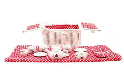 Magni - Tesæt "Mariehøne"i porcelæn i picnickurv, 23 dele ❤ Stort online udvalg i Magni ❤ Billig fragt og hurtig levering 2 - 5 hverdage ❤ Varenummer: BGH-42307551494396 / Ean: '5707594249840 på lager - Udsalg på Alle produkter Spar op til 57% - Over 785 kendte brands på udsalg