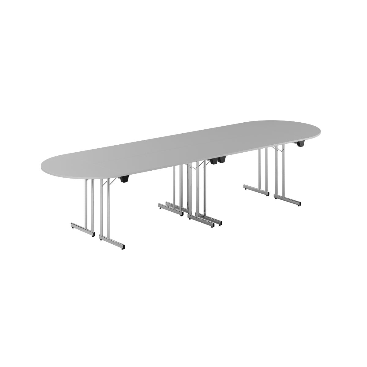 Produktbillede af Konferencebord 340x100cm Sammenklappeligt bord Grå-krom på tilbud