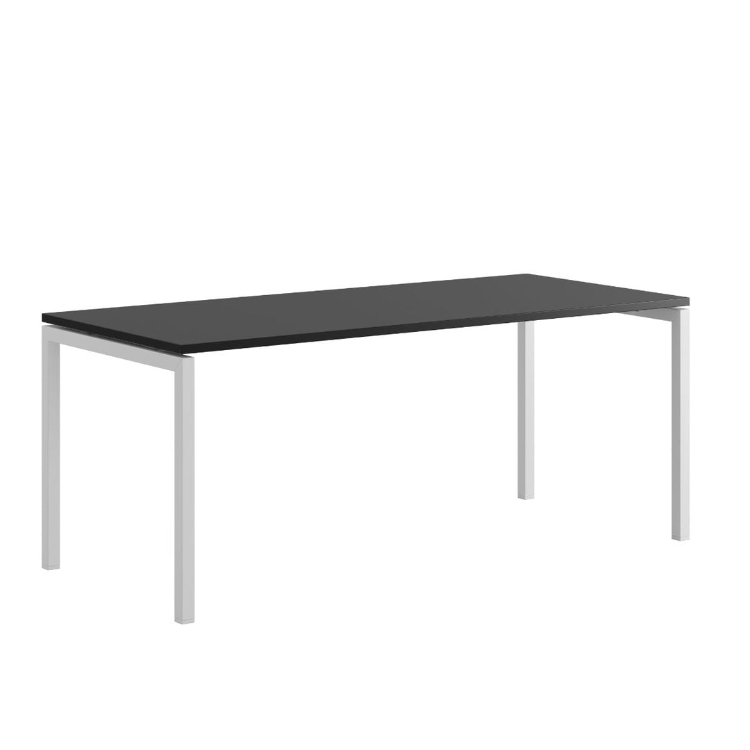 Produktbillede af Luna U Bord 180x80cm Sort-hvid på tilbud