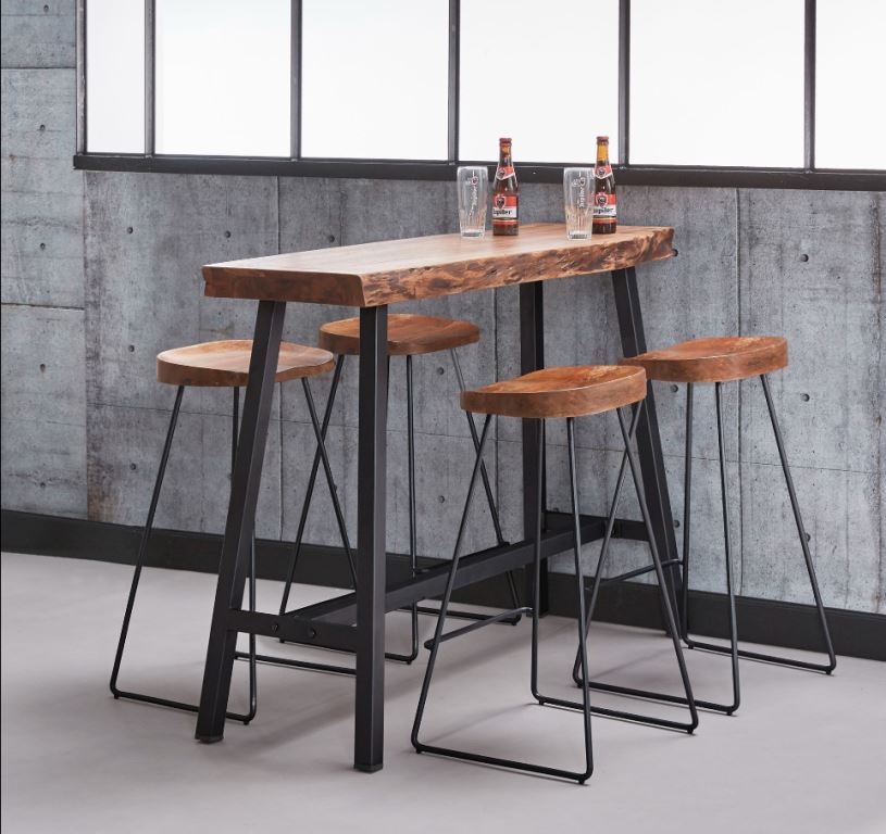 Produktbillede af Brixx- Barbord i størrelse 46 x 125 cm. udført i massiv akacie træ på tilbud i høj kvalitet