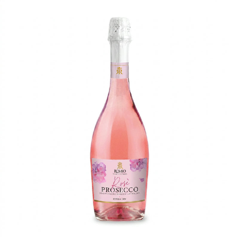 Flaske Romio Prosecco Rosé DOC, italiensk mousserende vin, 0,75 L