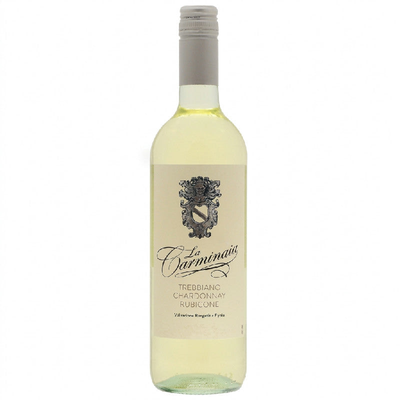 Flaske La Carminaia Trebbiano Chardonnay hvidvin på 0,75 L