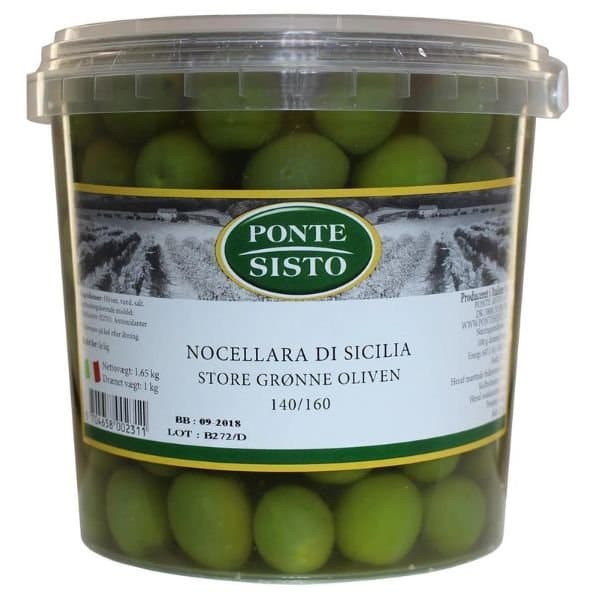 Oliven Nocellara Di Sicilia Grøn Ponte Sisto 1,67 Kg ❤ Kæmpe udvalg i Ponte Sisto ❤ Billig fragt og hurtig levering 2 - 5 hverdage - Varenummer: BAR-683433 / Ean: &