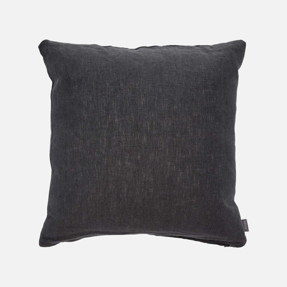 Produktbillede af LINEN Pyntepude 50x50 Mørkegrå på tilbud i høj kvalitet