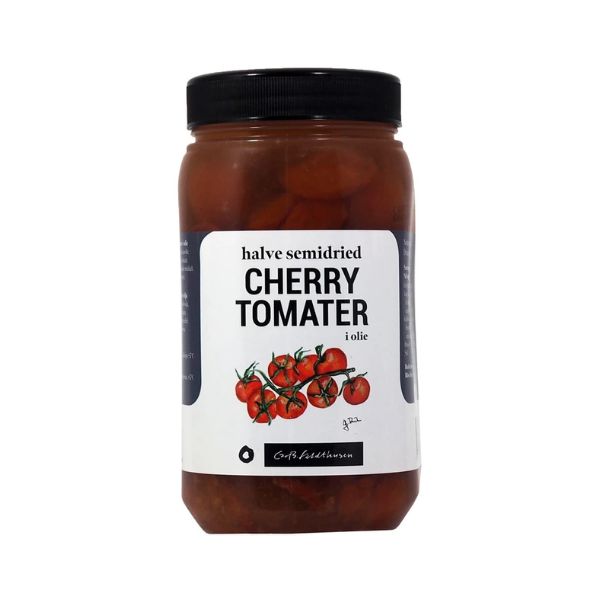 Produktbillede af Tomater Cherry Semidried Halve Gl 1100 G på tilbud i premium kvalitet