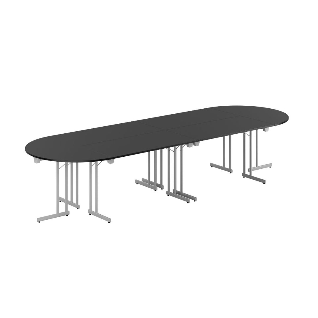 Produktbillede af Konferencebord 360x120cm Sammenklappeligt bord Sort-grå på tilbud