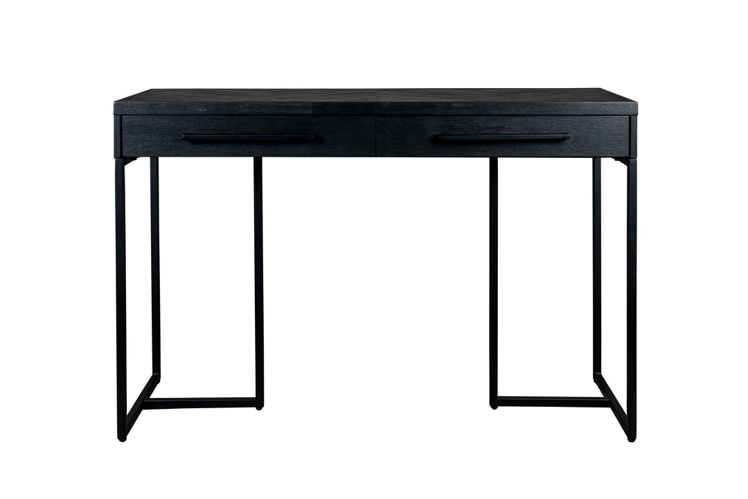 DUTCHBONE Klasse konsolbord m. 2 skuffer sort træ og sort stål 120x45