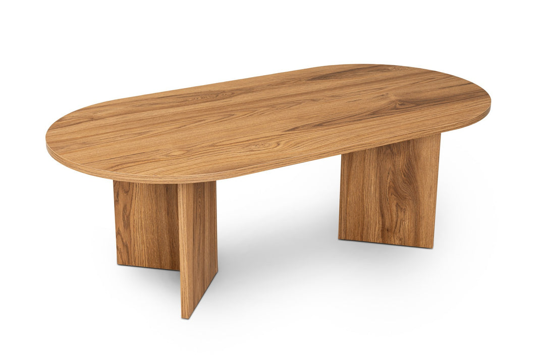 NORDVÄRK Lute sofabord oval natur melamin 120x40