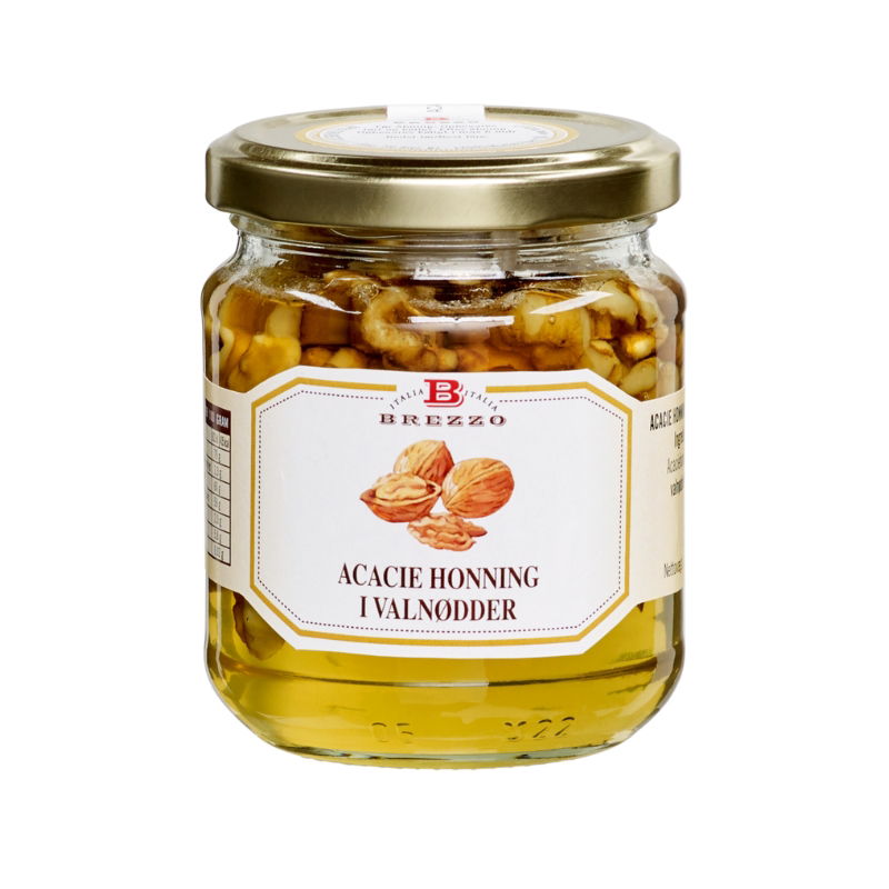 Produktbillede af Acacie Honning Med Valnødder240g på tilbud i premium kvalitet