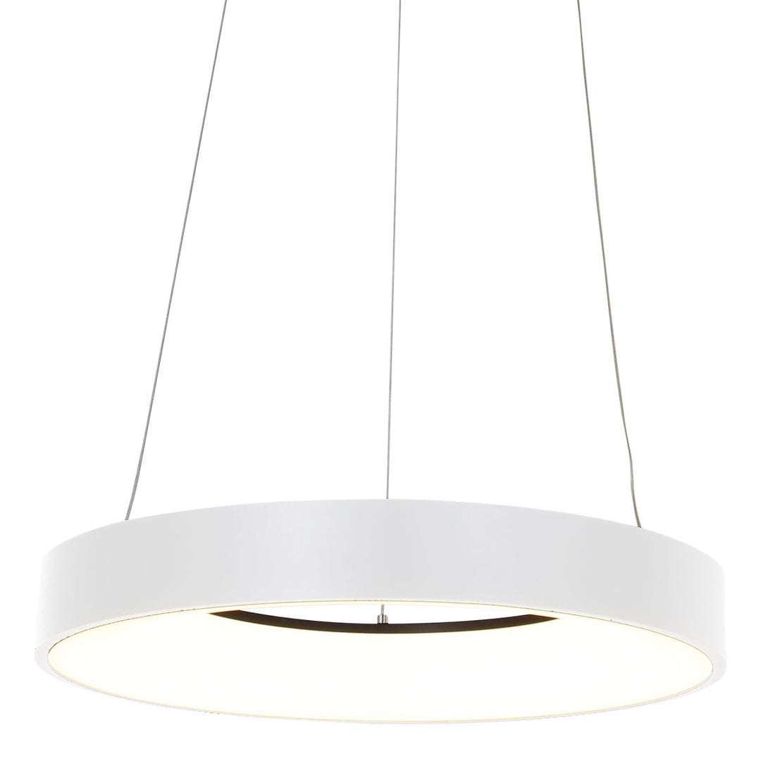 Produktbillede af Anillo loftlampe med en ring af metal og glas 4 slags finish Metal hvid på tilbud i høj kvalitet