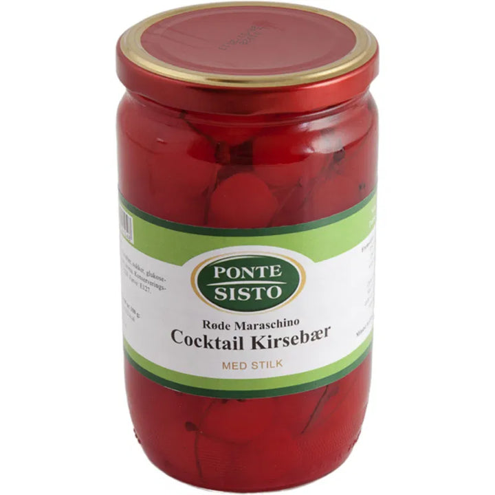 Maraschino Kirsebær M/stilk Rød 720 g