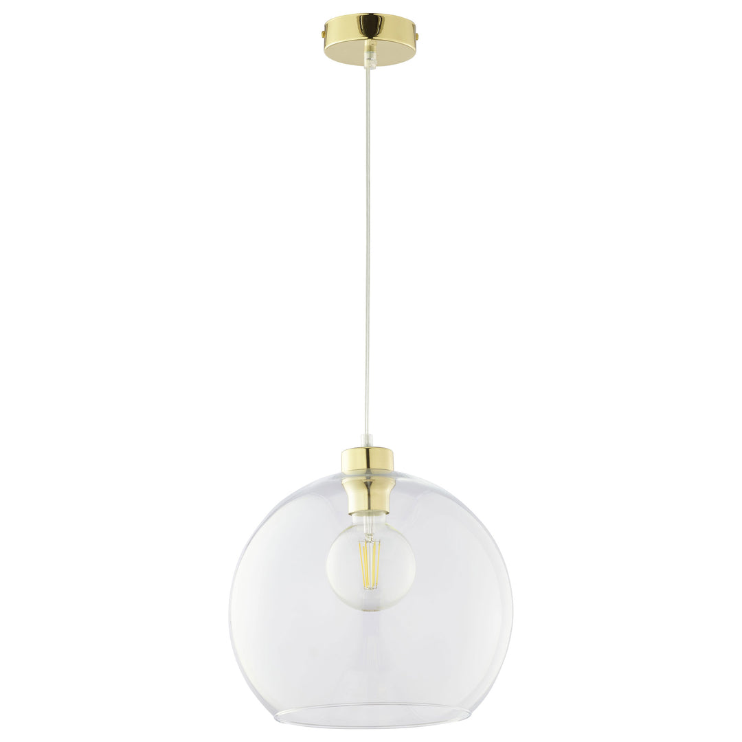 TK Cubus loftlampe klar glas og sort metal