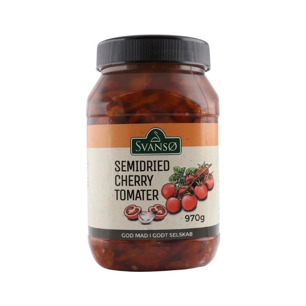 Produktbillede af Tomater Cherry Semidried Bt 970 G på tilbud i premium kvalitet