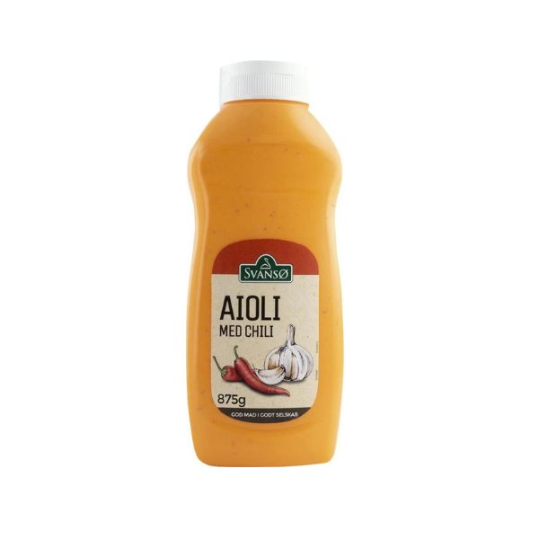 Produktbillede af Svansø Aioli M. Chili 97cl på tilbud – premium kvalitet og detaljer