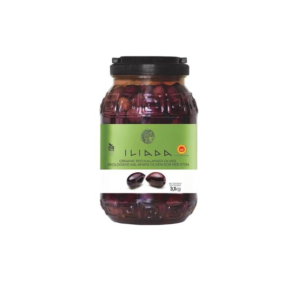 Produktbillede af Oliven Kalamata M/sten Øko Sp 3.1 Kg på tilbud i premium kvalitet