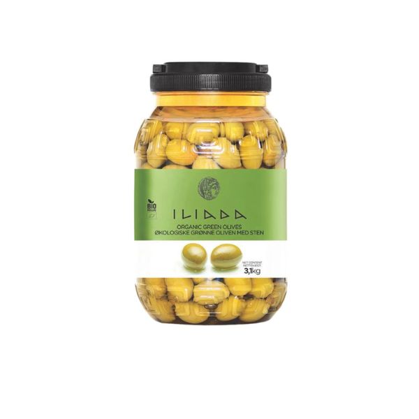 Produktbillede af Oliven Grøn M/sten Øko Sp 3.1 Kg på tilbud i premium kvalitet