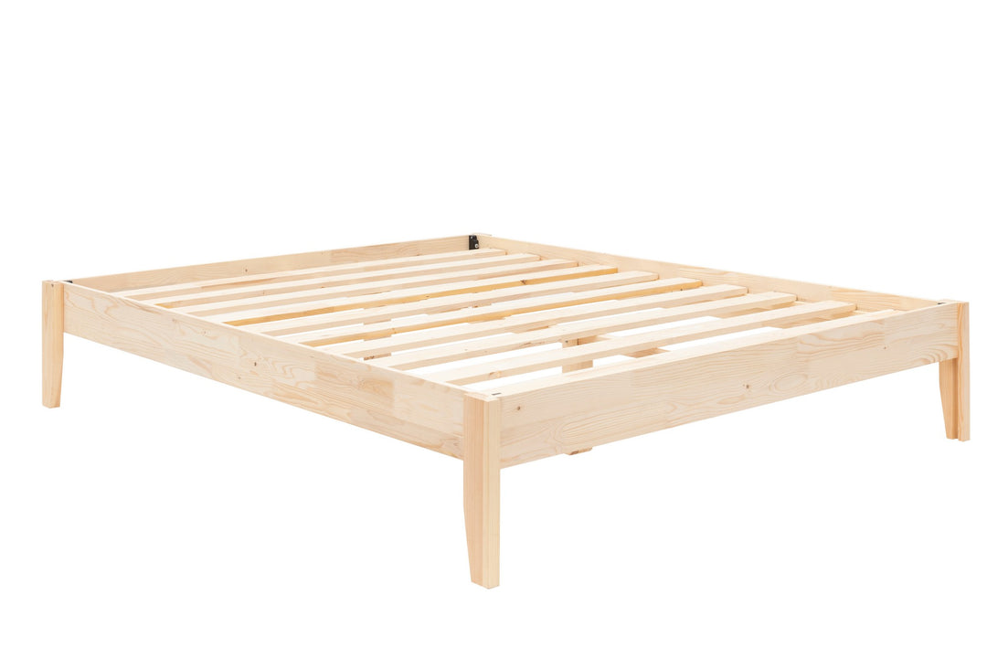 NORDVÄRK Galaksi v2 sengeramme m. lamelbund natur grantræ og fyrretræ 140x200