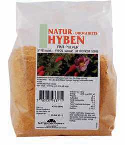 Produktbillede af ND Hyben pulver m. kerner fint 500 g. på tilbud