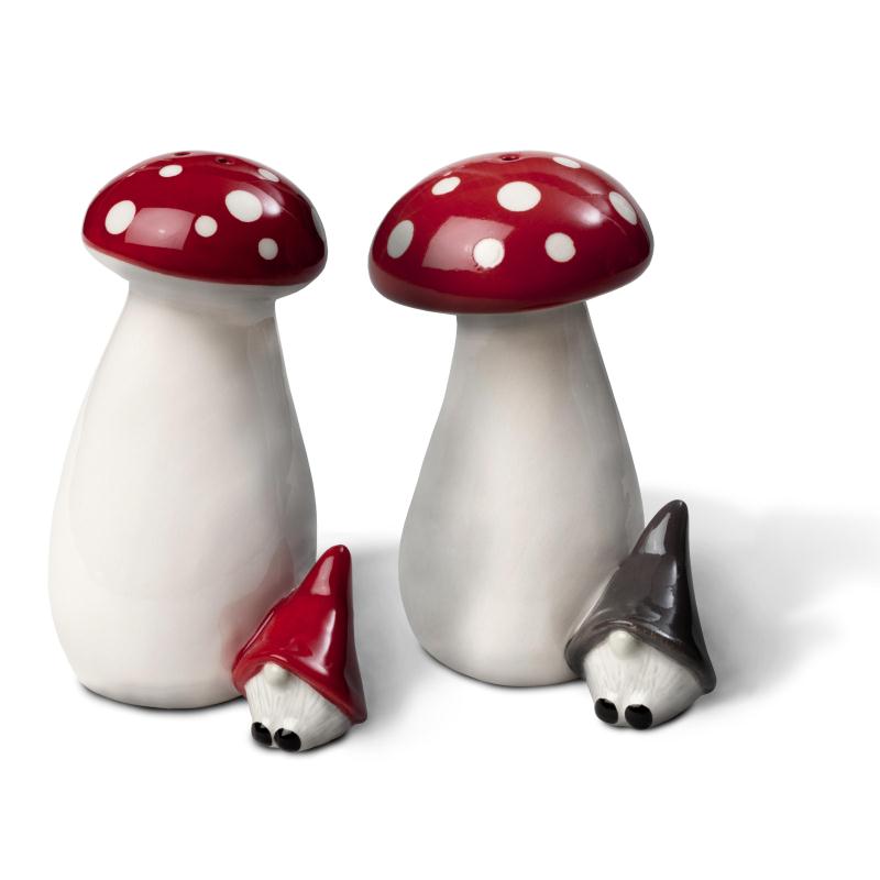 Produktbillede af Nääsgränsgården Salt og peber Gnome on mushroom 2 stk H.8-9cm i premium kvalitet
