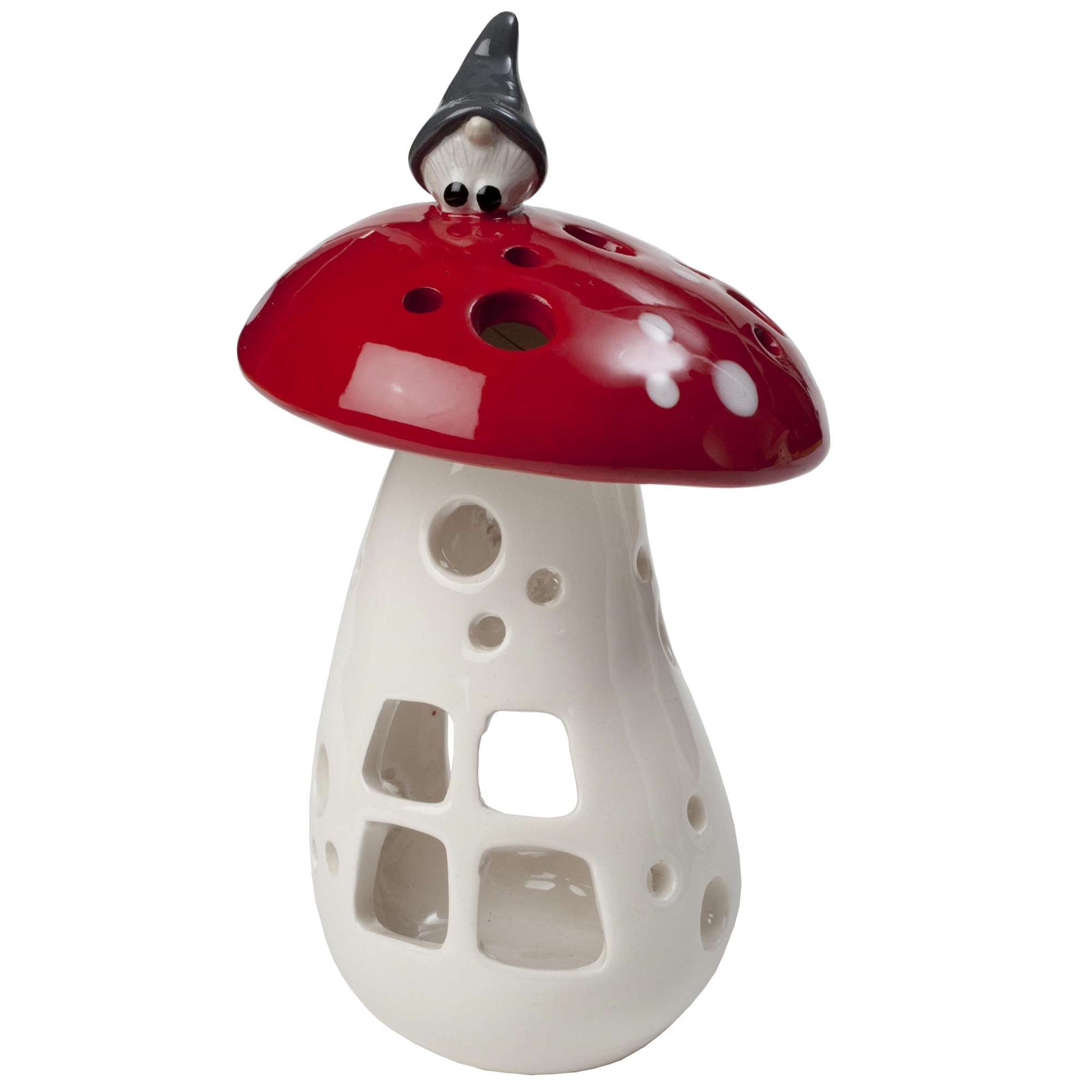 Produktbillede af Nääsgränsgården Lantern Nisse på svamp H 17cm i premium kvalitet