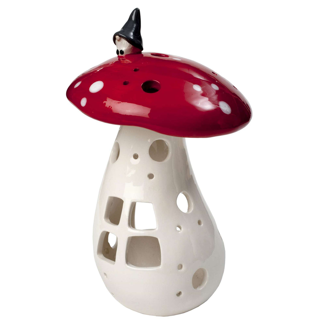 Produktbillede af Nääsgränsgården Lanterne Nisse på svamp H 21cm i premium kvalitet