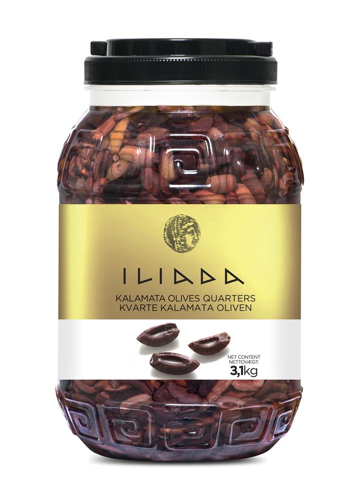 Produktbillede af Kvarte Kalamata Oliven Bt 3,1 Kg på tilbud i brug