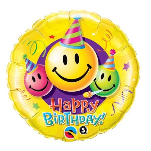 Folieballon 45,72cm Ql Cir Happy Birthday Med Smil ❤ Kæmpe udvalg i Godan ❤ Billig fragt og hurtig levering 2 - 5 hverdage - Varenummer: BAR-774179 / Ean: på lager - Udsalg på Fest | Sæson Fester | Fødselsdag Spar op til 57% - Over 1150 kendte brands på udsalg