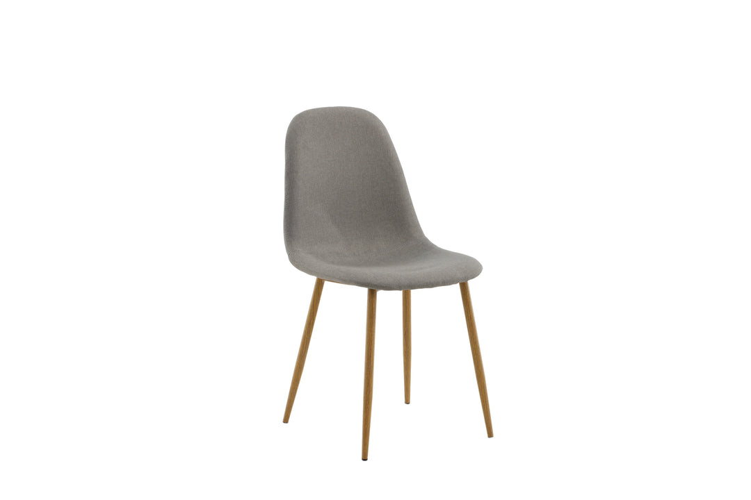 VENTURE DESIGN Polar spisebordsstol grå polyester og egelook stål