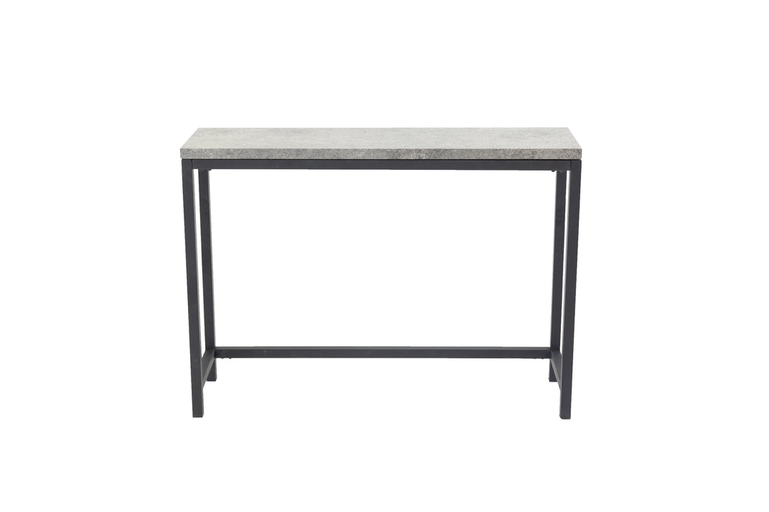 VENTURE DESIGN Rise sidebord rektangulær betongrå papirlaminat og sort stål 110x30