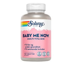 Produktbillede af Solaray Baby Me Now Multivitamin 150 tab. på tilbud