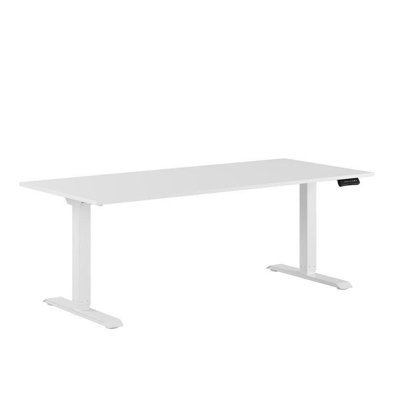 Produktbillede af Premium Hæve/Sænkebord m/2 motorer 180x80cm Hvid-hvid på tilbud