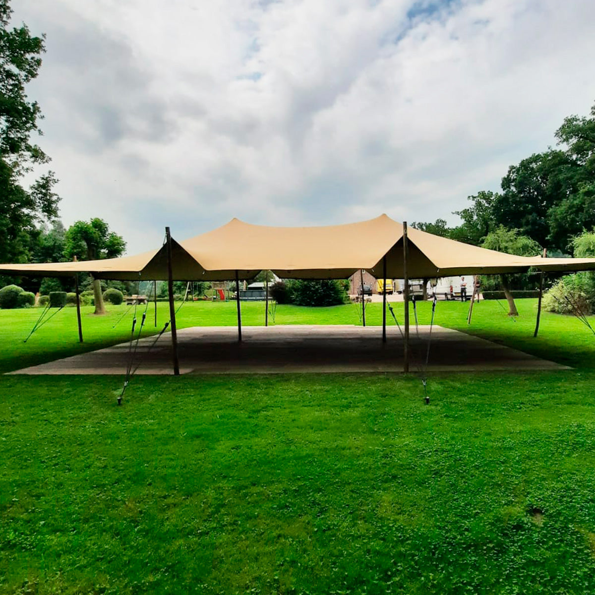 Produktbillede af Stretch Tent 7,5x12m dug Komplet Sand på tilbud