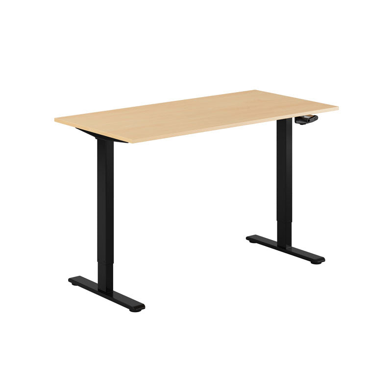 Produktbillede af ECO Hæve/Sænkebord manuelt 140x70cm Bøg-sort på tilbud