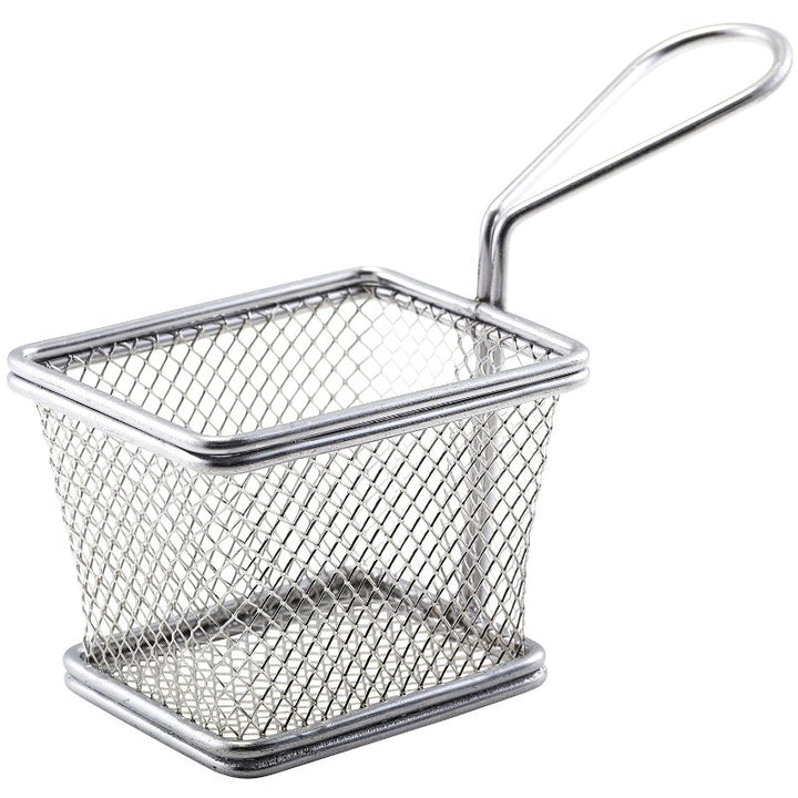 Produktbillede af Mini Friturekurv Til Servering Af Pomfritter 10 X 8 X 7.5cm Rustfrit Stål på tilbud i premium kvalitet
