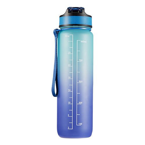 Detaljeret produktbillede af Motivationsflaske 1 ltr Blå/Mørke blå/Lilla på tilbud