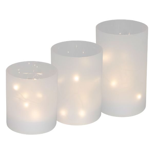 Led Cylinder Frostet Sæt 3 Str. ❤ Kæmpe udvalg i Cozzy ❤ Billig fragt og hurtig levering 2 - 5 hverdage - Varenummer: BAR-655418 / Ean: '5710007344100 på lager - Udsalg på Home Barindretning LED lys Spar op til 56% - Over 324 kendte brands på udsalg