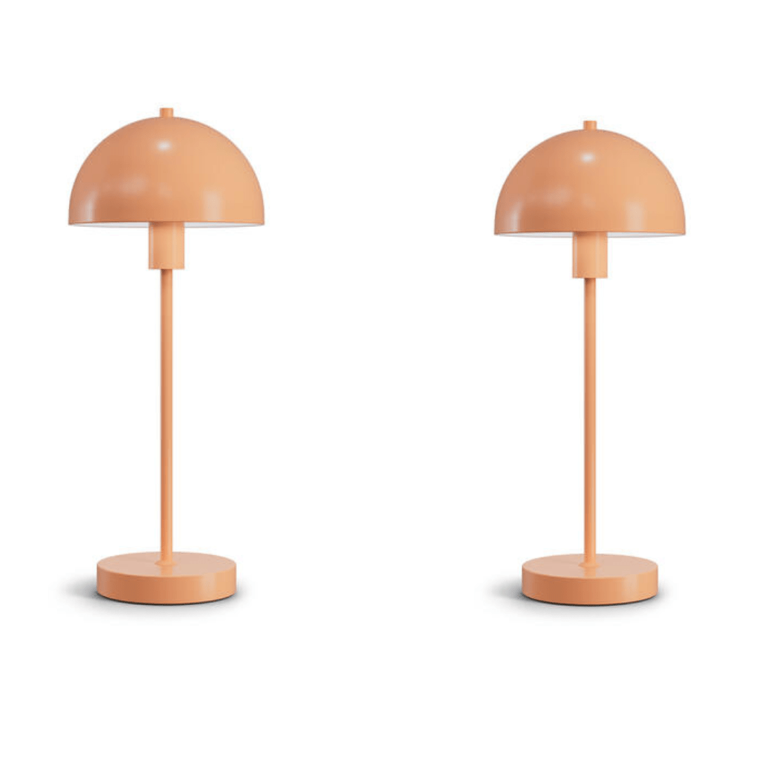 Produktbillede af Vienda 2 stk Aprikos Bordlampe Herstal i premium kvalitet