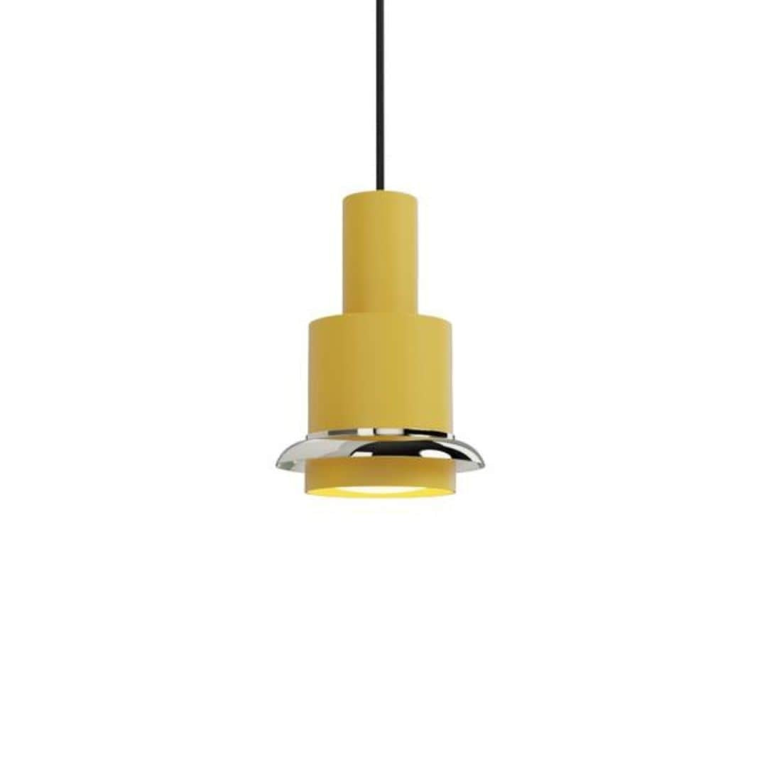 Produktbillede af Chaumont Ø15 pendel Gul/chrome DCW éditions i premium kvalitet