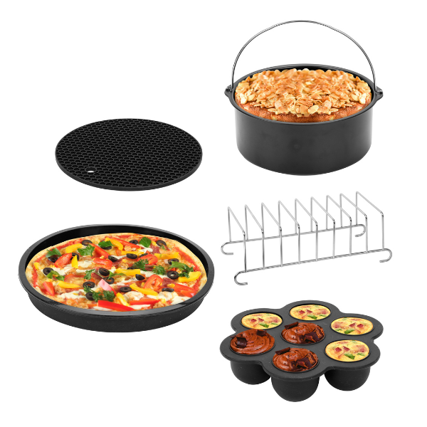 Produktbillede af Haws Afak5 Birkholm Air Fryer Tilbehørsæt 5 Dele på tilbud i brug