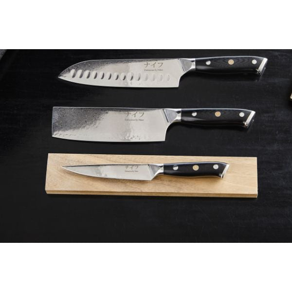 Damascus By Haws Santoku, Grøntsags & Utility Kniv 3 Stk.