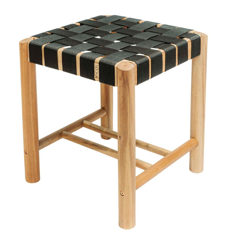 Produktbillede af Håws Nooka Skammel Sort Reb 40x40x45 Cm på tilbud i høj kvalitet