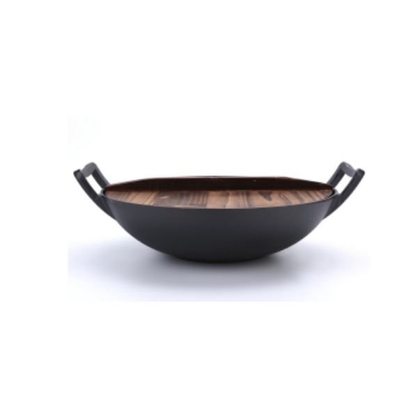 Støbejernswok Med Trælåg Diameter 36cm ✔ Kæmpe udvalg i  Fissler ✔ Billig fragt og hurtig levering 2 - 5 hverdage - Varenummer: BAR-631913 / Ean: &
