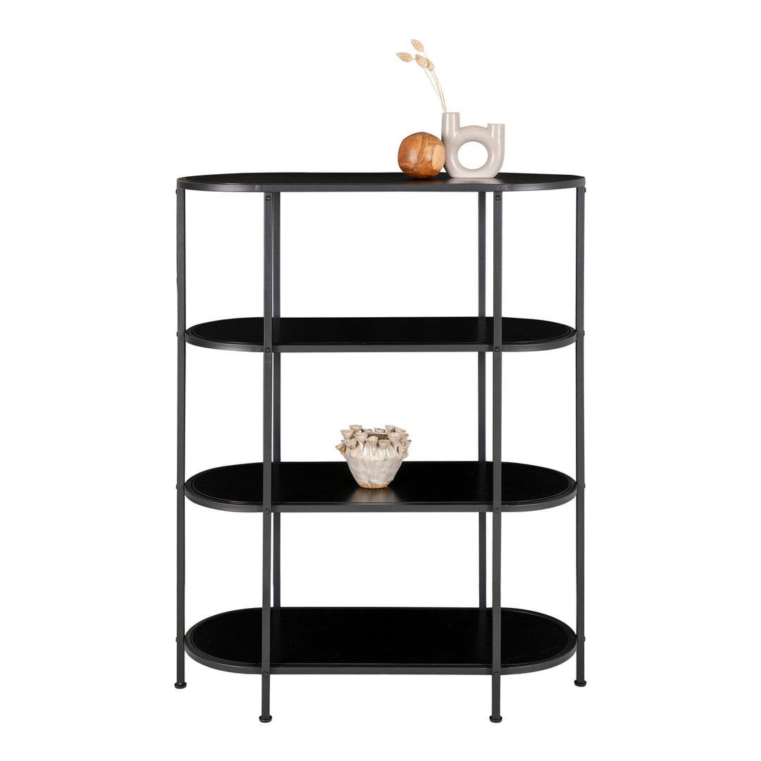 Produktbillede af House Nordic Vita Reol Oval reol med sort ramme 111 i premium kvalitet